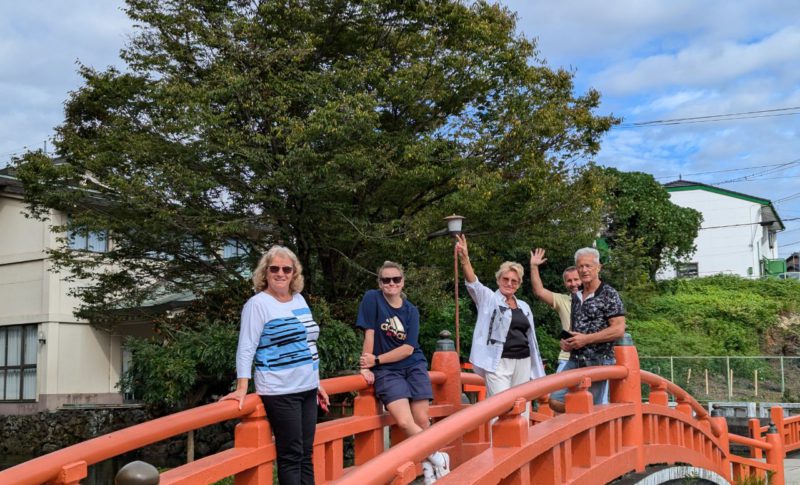 Red Bridge in Fujisan Hongu Sengen Shrine